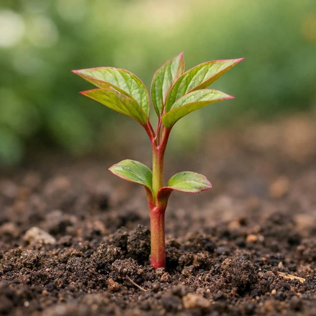 Peony seedling
